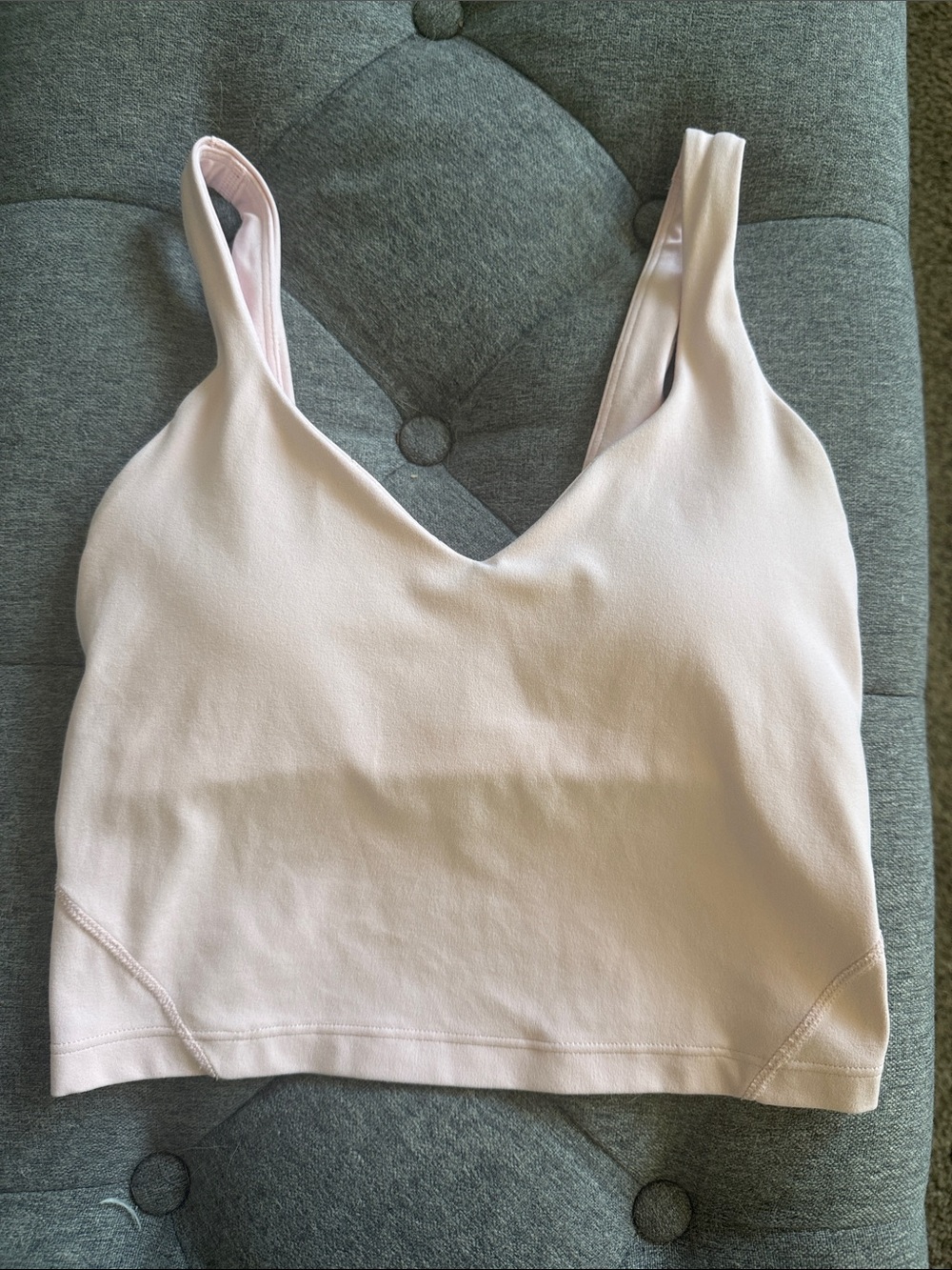 Women’s Lululemon Align Light Pink V-Neck tank padded bralette